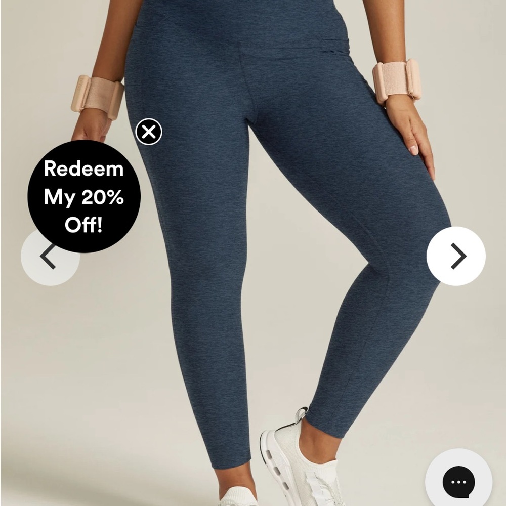 Beyond Yoga- Women's Navy Blue Leggings with Pockets